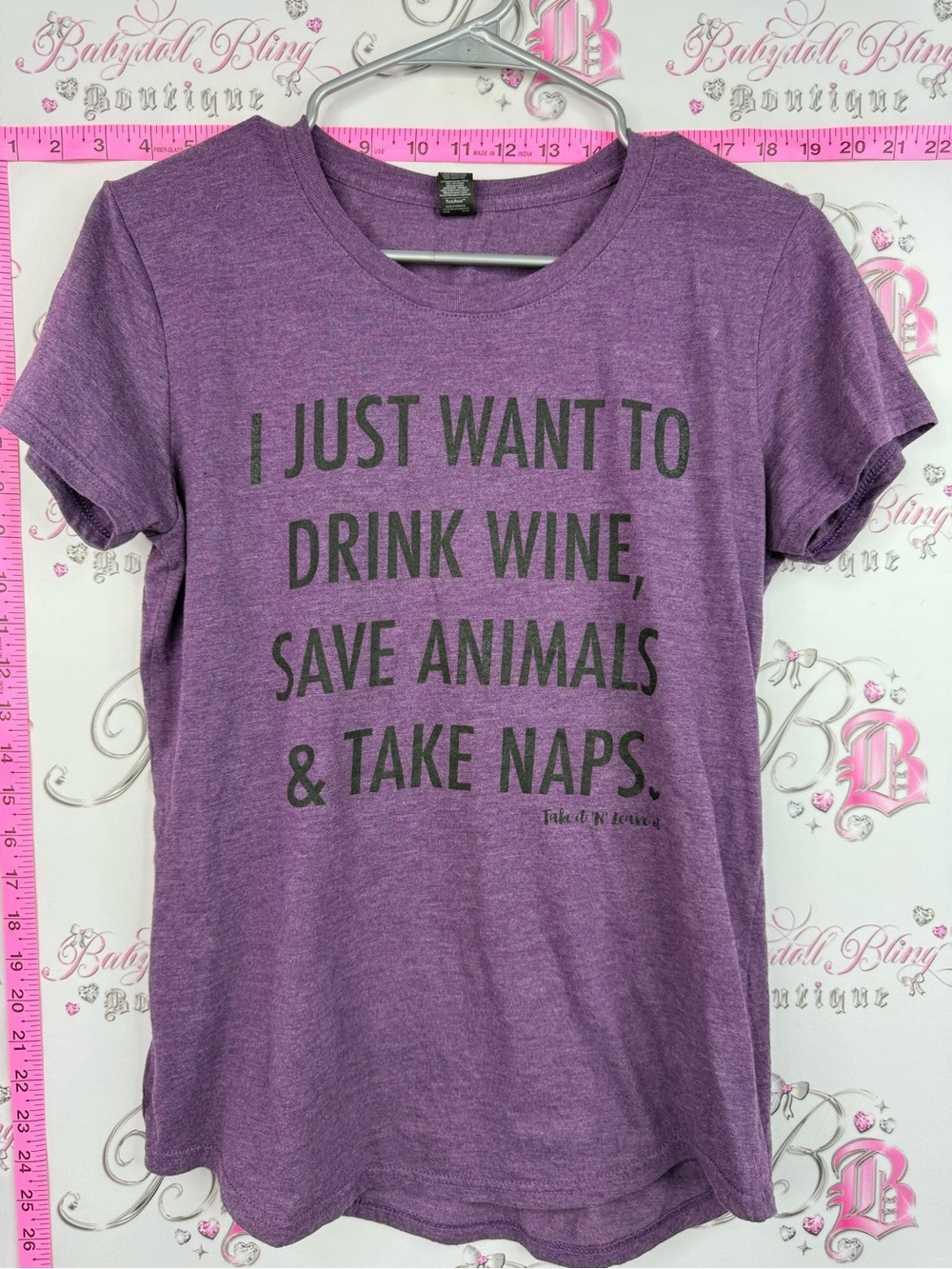 Anvil Purple Tee I just want to take naps